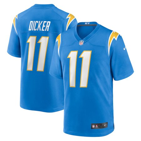 Men's Los Angeles Chargers #11 Cameron Dicker Powder Blue Game Jersey