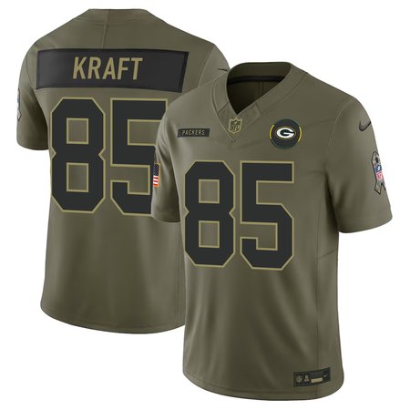 Youth's Green Bay Packers #85 Tucker Kraft Nike Olive 2025 Salute to Service Retired Limited Jersey