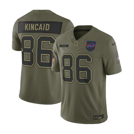 Men's Buffalo Bills #86 Dalton Kincaid Nike Olive 2025 Salute to Service Retired Limited Jersey