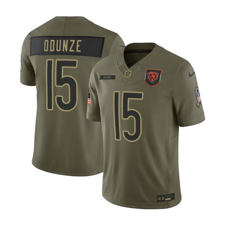 Youth's Chicago Bears #15 Rome Odunze Nike Olive 2025 Salute to Service Retired Limited Jersey