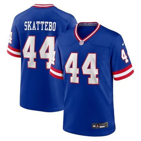 Men's New York Giants #44 Cam Skattebo Royal Game Player Jersey