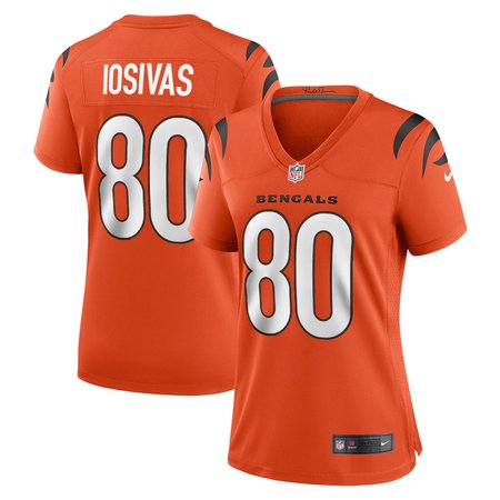 Women's Cincinnati Bengals #80 Andrei Iosivas Nike Orange Team Game Jersey