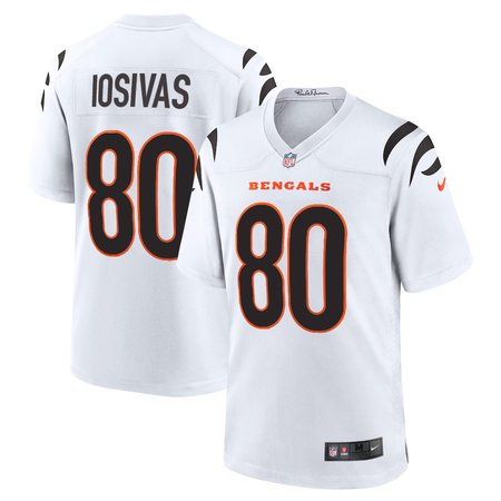 Men's Cincinnati Bengals #80 Andrei Iosivas Nike White Team Game Jersey