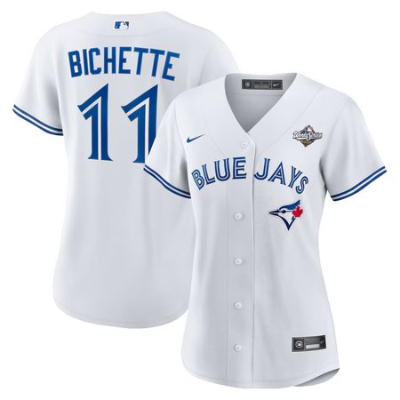 Women's Toronto Blue Jays #11 Bo Bichette Nike White 2025 World Series Home Replica Player Jersey