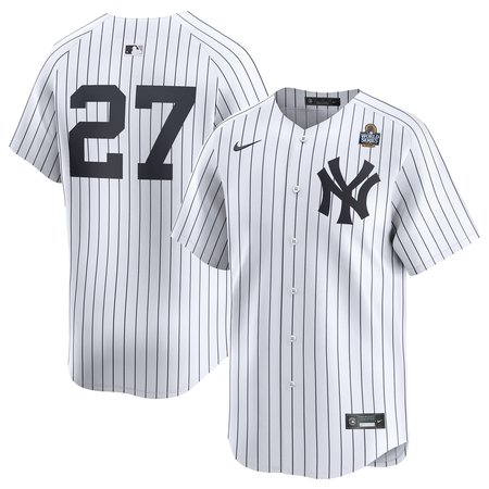 Men's New York Yankees #27 Giancarlo Stanton White 2024 World Series Limited Player Jersey