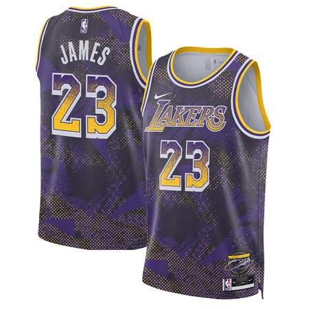 Men's Los Angeles Lakers #23 LeBron James Purple 2025/26 Select Series Jersey