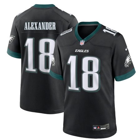 Men's Philadelphia Eagles #18 Jaire Alexander Black Game Jersey