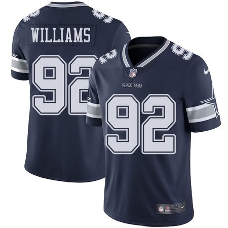 Men's Dallas Cowboys #92 Quinnen Williams Esch Navy Color Rush Vapor Limited Stitched Jersey