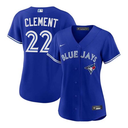 Women's Toronto Blue Jays #22 Ernie Clement Nike Royal Home Replica Jersey
