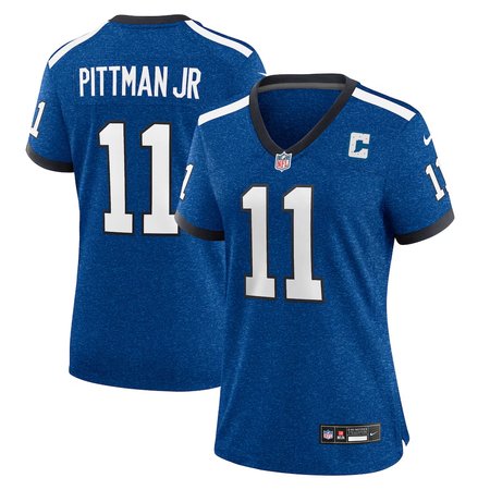Women's Indianapolis Colts #11 Michael Pittman Jr. Nike Heather Royal Alternate 2 Indiana Nights Game Jersey