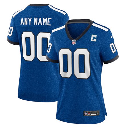 Women's Indianapolis Colts Custom Nike Heather Royal Alternate 2 Indiana Nights Game Jersey