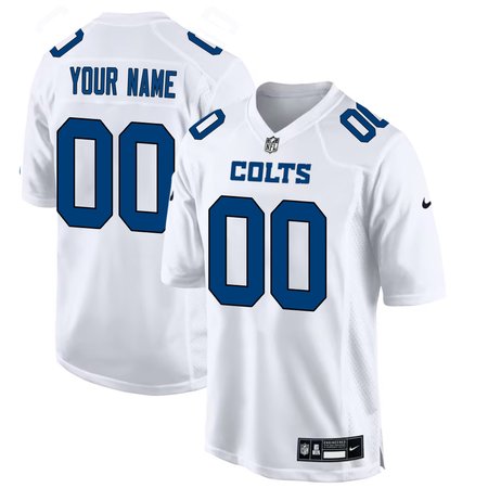 Youth Indianapolis Colts Custom Nike Tundra White Fashion Game Jersey