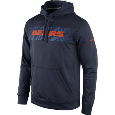 Chicago Bears KO Speed Wordmark Performance Hoodie Navy Blue