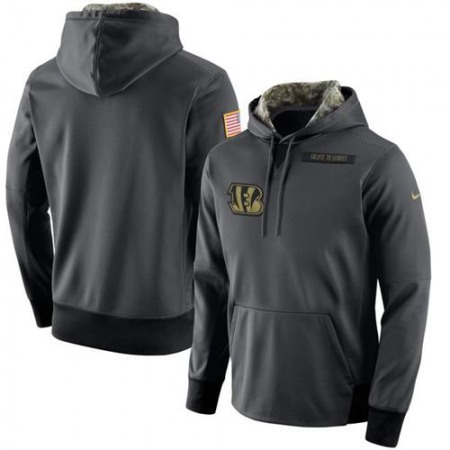 Men's Cincinnati Bengals Anthracite Salute to Service Player Performance Hoodie