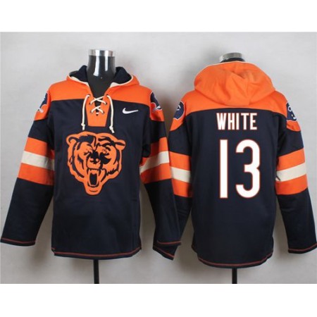 Bears #13 Kevin White Navy Blue Player Pullover NFL Hoodie