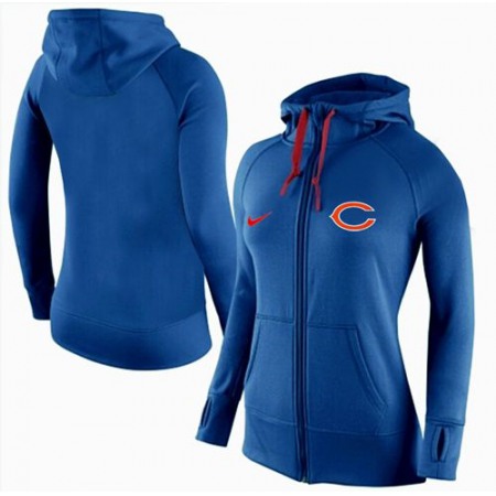 Women's Chicago Bears Full-Zip Performance Hoodie Blue