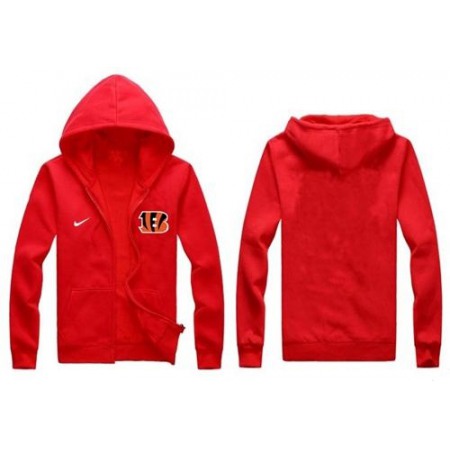 Cincinnati Bengals Authentic Logo Hoodie Red