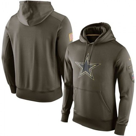 Men's Dallas Cowboys Olive Salute To Service KO Performance Hoodie