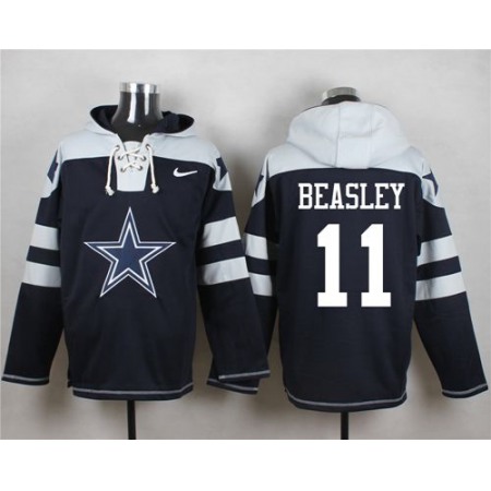 Cowboys #11 Cole Beasley Navy Blue Player Pullover NFL Hoodie