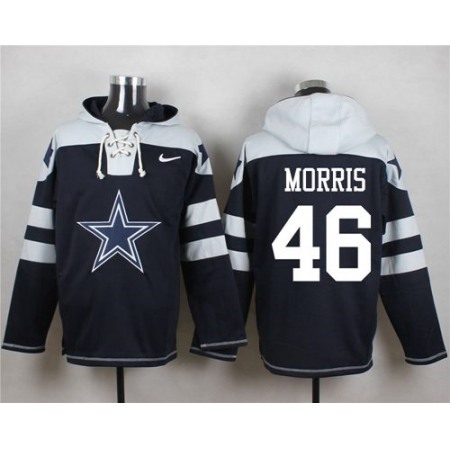 Cowboys #46 Alfred Morris Navy Blue Player Pullover NFL Hoodie