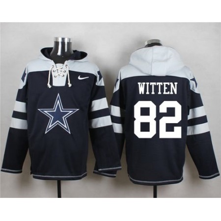 Cowboys #82 Jason Witten Navy Blue Player Pullover NFL Hoodie
