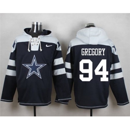 Cowboys #94 Randy Gregory Navy Blue Player Pullover NFL Hoodie