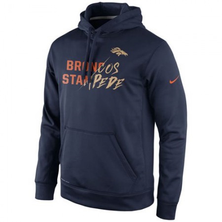 Denver Broncos Gold Collection KO Pullover Performance Hoodie Navy