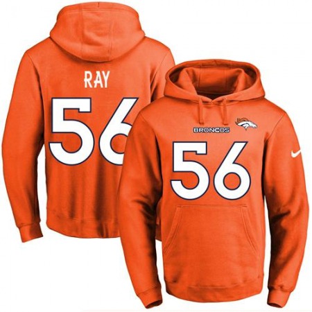 Broncos #56 Shane Ray Orange Name & Number Pullover NFL Hoodie