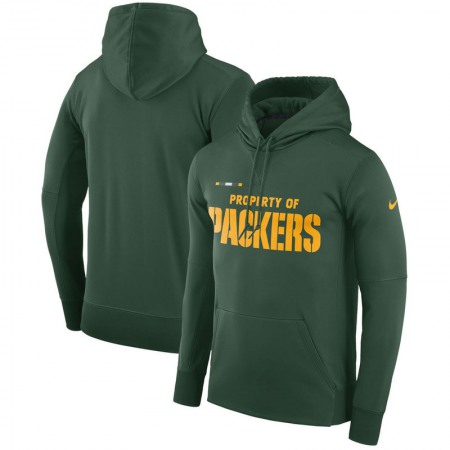 Men's Green Bay Packers Green Sideline Property Of Performance Pullover Hoodie
