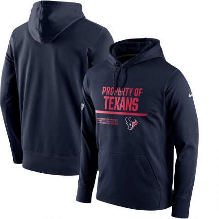 Men's Houston Texans Navy Circuit Property Of Performance Pullover Hoodie