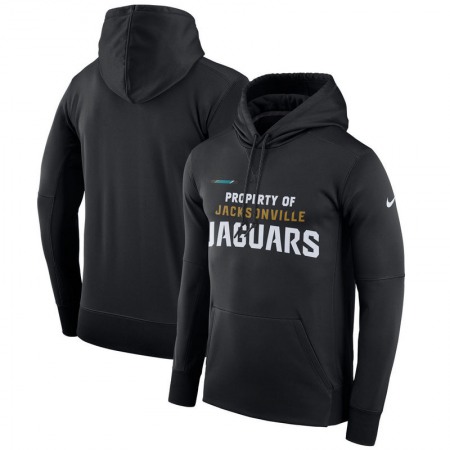 Men's Jacksonville Jaguars Black Sideline Property Of Performance Pullover Hoodie