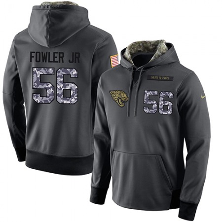 NFL Men's Jacksonville Jaguars #56 Dante Fowler Jr Stitched Black Anthracite Salute to Service Player Performance Hoodie