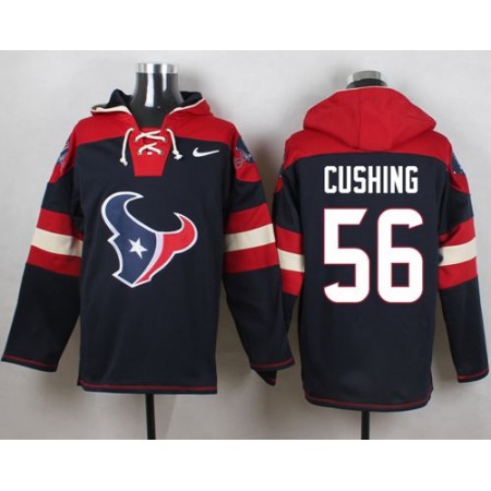 Texans #56 Brian Cushing Navy Blue Player Pullover NFL Hoodie