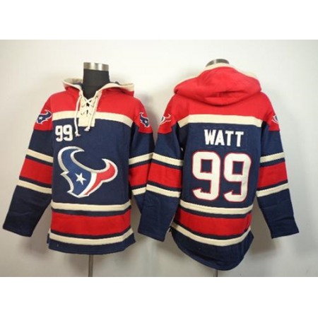 Texans #99 J.J. Watt Blue Sawyer Hoodie Sweatshirt NFL Hoodie