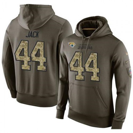 NFL Men's Jacksonville Jaguars #44 Myles Jack Stitched Green Olive Salute To Service KO Performance Hoodie