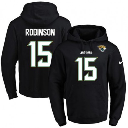 Jaguars #15 Allen Robinson Black Name & Number Pullover NFL Hoodie