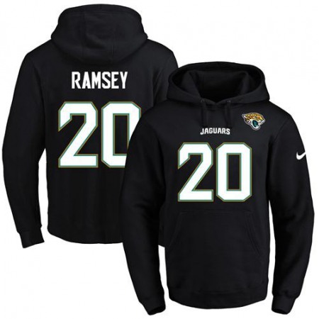 Jaguars #20 Jalen Ramsey Black Name & Number Pullover NFL Hoodie