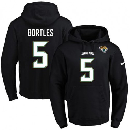 Jaguars #5 Blake Bortles Black Name & Number Pullover NFL Hoodie