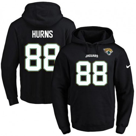 Jaguars #88 Allen Hurns Black Name & Number Pullover NFL Hoodie