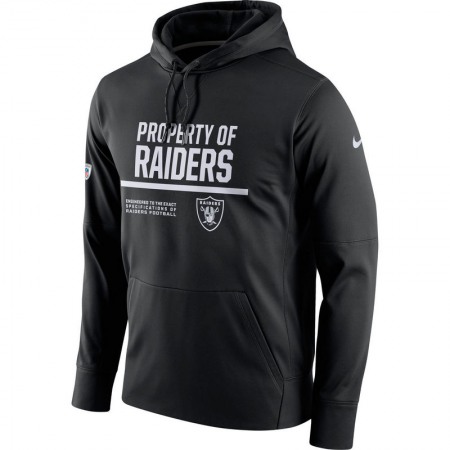 Men's Oakland Raiders Black Circuit Property Of Performance Pullover Hoodie