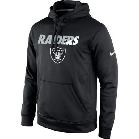 Men's Oakland Raiders Black Kick Off Staff Performance Pullover Hoodie