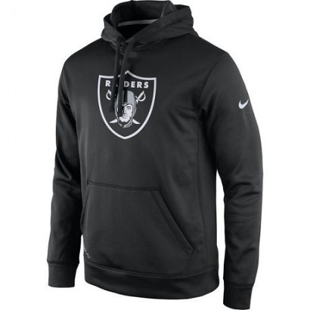 Men's Oakland Raiders Black Practice Performance Pullover Hoodie