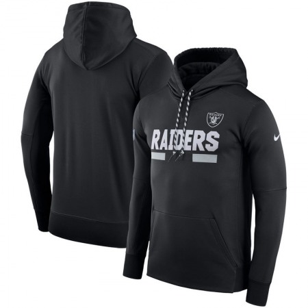 Men's Oakland Raiders Black Sideline Team Name Performance Pullover Hoodie