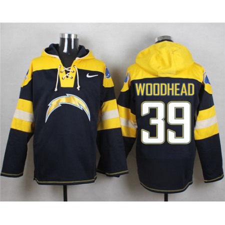 Chargers #39 Danny Woodhead Navy Blue Player Pullover NFL Hoodie
