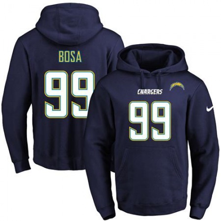 Chargers #99 Joey Bosa Navy Blue Name & Number Pullover NFL Hoodie