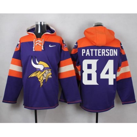 Vikings #84 Cordarrelle Patterson Purple Player Pullover NFL Hoodie