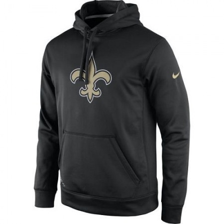 Men's New Orleans Saints Black Practice Performance Pullover Hoodie