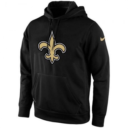 Men's New Orleans Saints Black Sideline Team Name Performance Pullover Hoodie