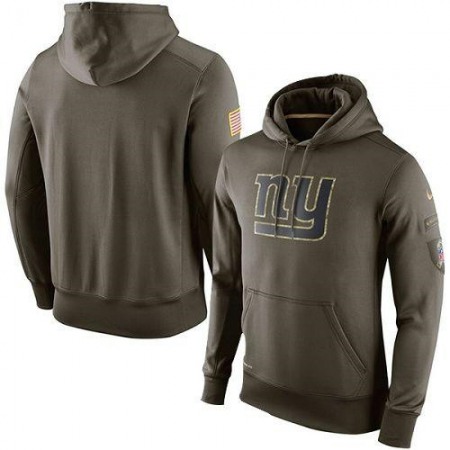 Men's New York Giants Olive Salute To Service KO Performance Hoodie