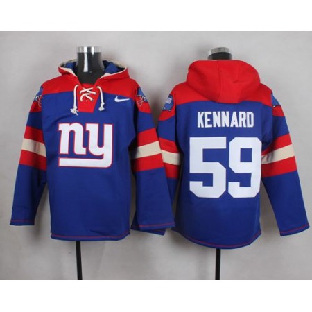 Giants #59 Devon Kennard Royal Blue Player Pullover NFL Hoodie